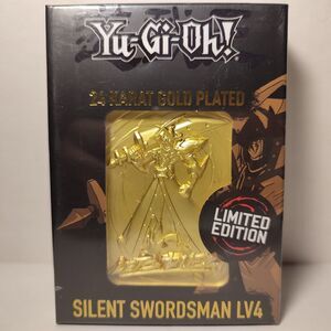 Yugioh Silent Swordsman LV4 Metal Card 24k Gold Plated Ingot Official Konami